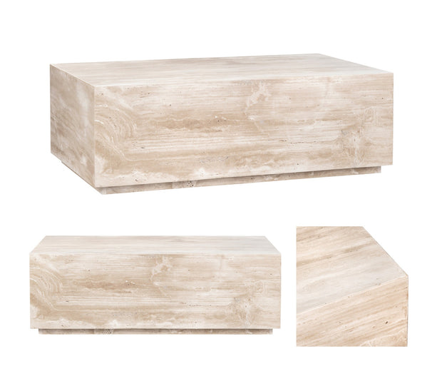 Crestview Collection Palermo Travertine Coffee Table