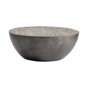 Crestview Collection Darlington Modern Organic Dark Gray Round Coffee Table