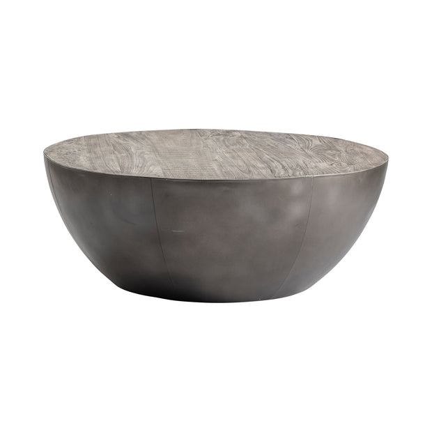 Crestview Collection Darlington Modern Organic Dark Gray Round Coffee Table