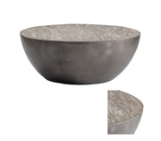 Crestview Collection Darlington Modern Organic Dark Gray Round Coffee Table
