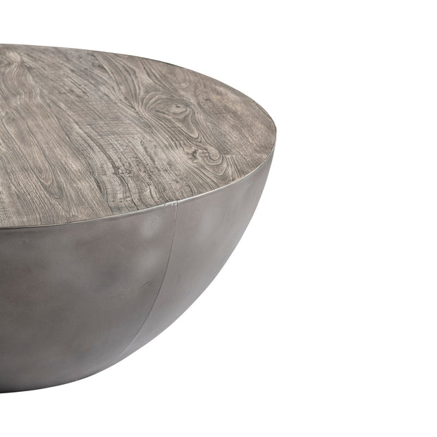 Crestview Collection Darlington Modern Organic Dark Gray Round Coffee Table