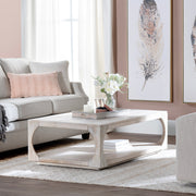 Crestview Collection Apollo Whitewashed Coffee Table