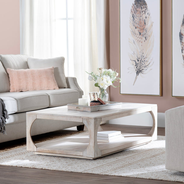 Crestview Collection Apollo Whitewashed Coffee Table