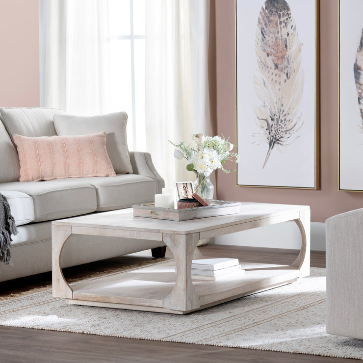 Crestview Collection Apollo Whitewashed Coffee Table