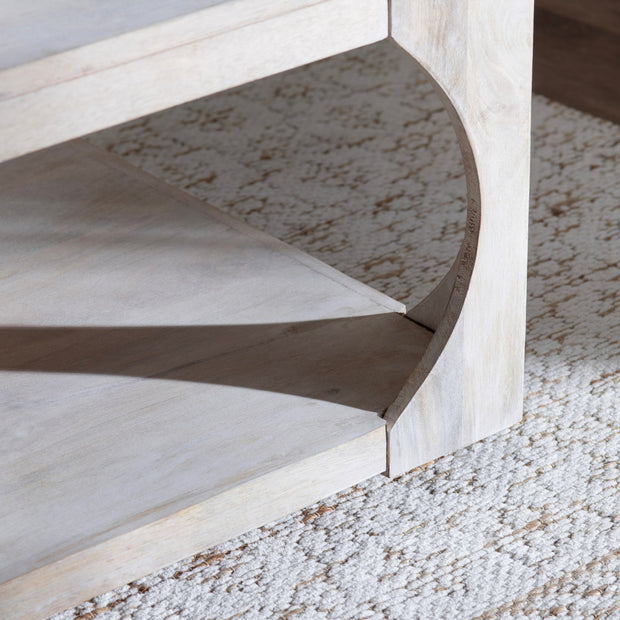 Crestview Collection Apollo Whitewashed Coffee Table
