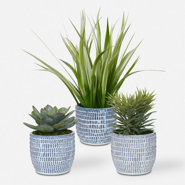 Uttermost Puebla Green Set Of Three Botanicals