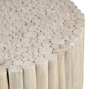 Crestview Collection Gathering Fluted Wood Round Coffee Table