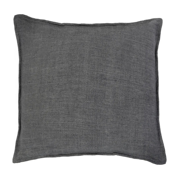 Pom Pom at Home Montauk Charcoal Linen Large Euro Pillow Sham ~ 28 x 28