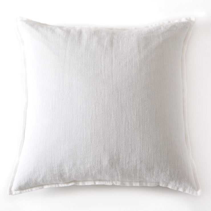 Pom Pom at Home Montauk Pure White Linen Large Euro Pillow Sham ~ 28 x 28