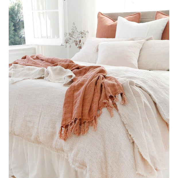 Pom Pom at Home Montauk Terracotta Linen Large Euro Pillow Sham ~ 28 x 28