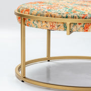 Crestview Collection Melinda Round Upholstered Coffee Table