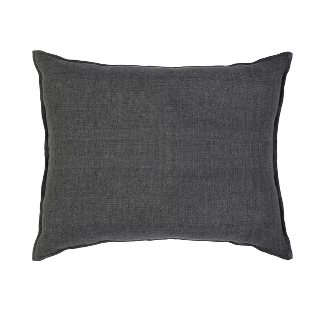 Pom Pom at Home Montauk Charcoal Linen Big Pillow with Insert  ~ 28 x 36