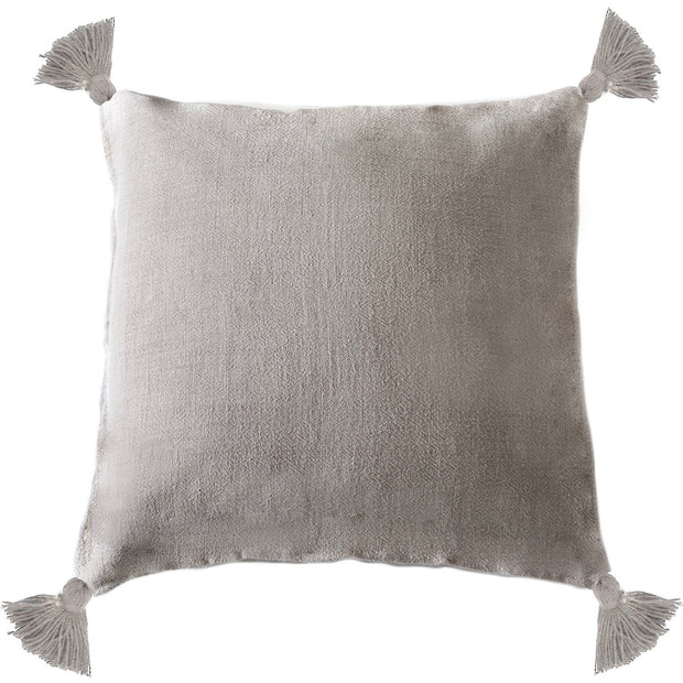 Pom Pom at Home Montauk Natural Linen Pillow with Tassels ~ 20 x 20