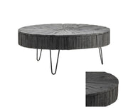 Crestview Collection Dummond Black Round Coffee Table