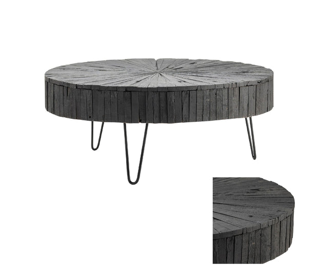 Crestview Collection Dummond Black Round Coffee Table