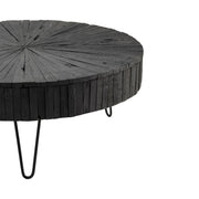 Crestview Collection Dummond Black Round Coffee Table