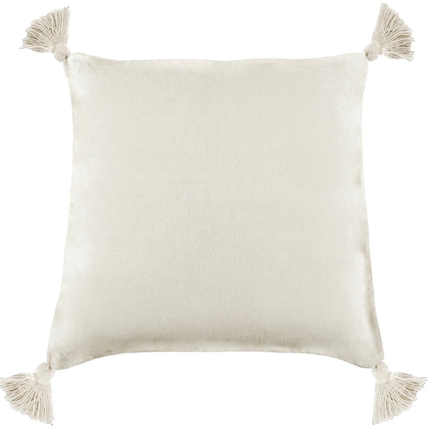 Pom Pom at Home Montauk Cream Linen Pillow with Tassels ~ 20 x 20