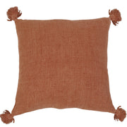 Pom Pom at Home Montauk Terracotta Linen Pillow with Tassels ~ 20 x 20