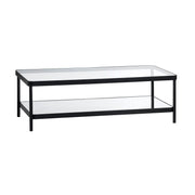 Crestview Collection Ellison Glass and Iron Rectangular Coffee Table