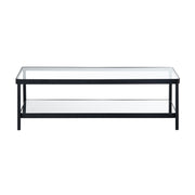 Crestview Collection Ellison Glass and Iron Rectangular Coffee Table