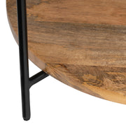 Crestview Collection Brewpub Marble and Wood Round Coffee Table