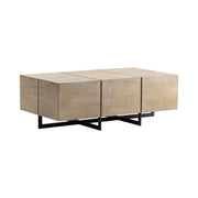 Crestview Collection Rivera Modern Rectangle Squares Coffee Table