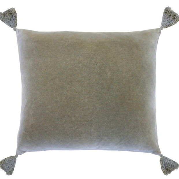 Pom Pom at Home Bianca Sage Velvet Square Pillow with Insert  ~ 20 x 20