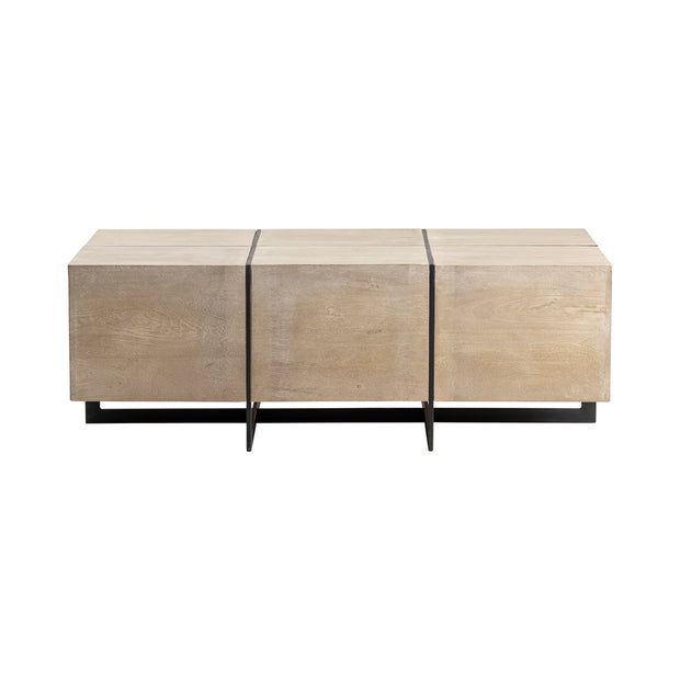 Crestview Collection Rivera Modern Rectangle Squares Coffee Table