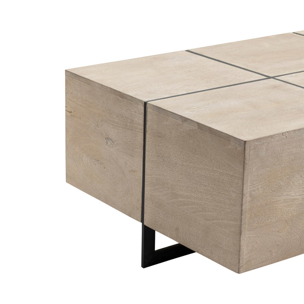 Crestview Collection Rivera Modern Rectangle Squares Coffee Table