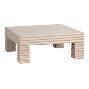 Crestview Collection Piper Natural Fluted Wood Coffee Table