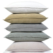 Pom Pom at Home Bianca Light Grey Velvet Big Pillow with Insert  ~ 28 x 36