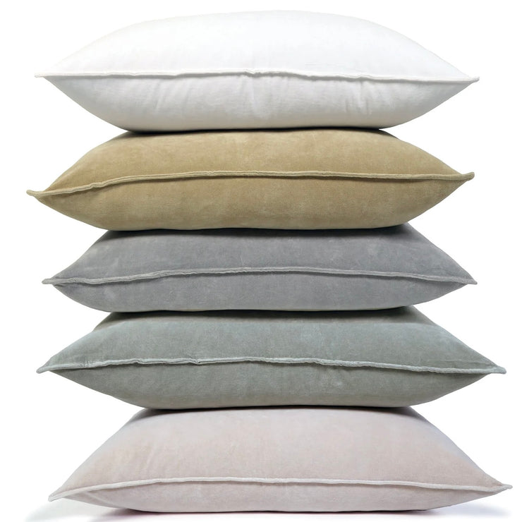 Pom Pom at Home Bianca Sage Velvet Big Pillow with Insert  ~ 28 x 36