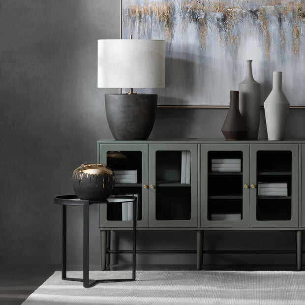 Crestview Collection Nova Modern Black End Table