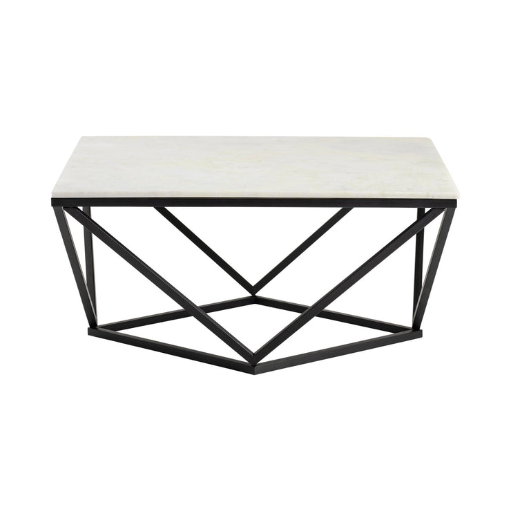 Crestview Collection Baxter White Marble Coffee Table