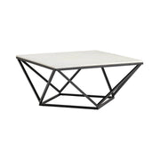 Crestview Collection Baxter White Marble Coffee Table