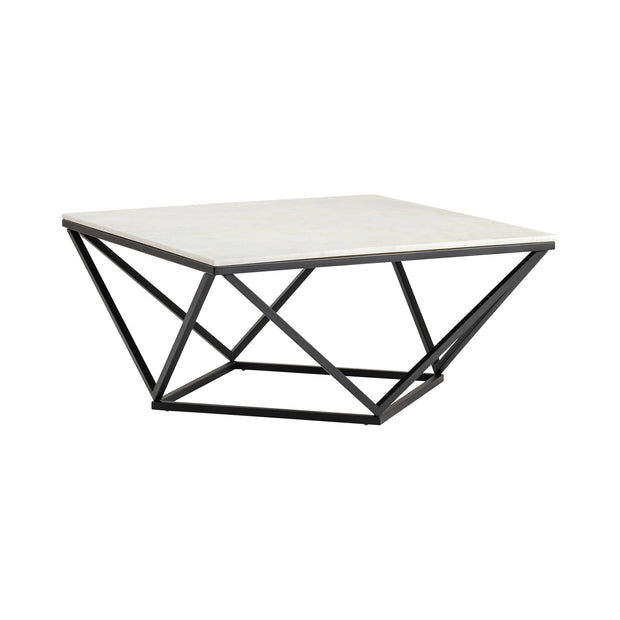 Crestview Collection Baxter White Marble Coffee Table
