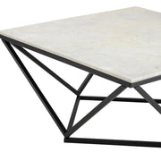 Crestview Collection Baxter White Marble Coffee Table
