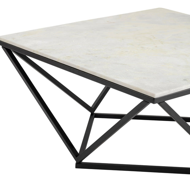 Crestview Collection Baxter White Marble Coffee Table