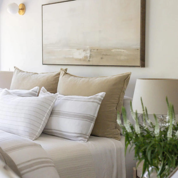 Pom Pom at Home Bianca Natural Velvet Big Pillow with Insert  ~ 28 x 36
