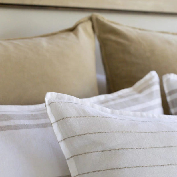 Pom Pom at Home Bianca Natural Velvet Big Pillow with Insert  ~ 28 x 36