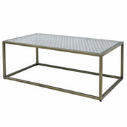 Crestview Collection Christian Rectangular Iron And Glass Coffee Table