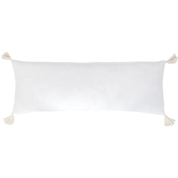 Pom Pom at Home Bianca White Velvet Rectangular Pillow with Insert  ~ 14 x 40 ~ SALE~ LIMITED QUANTITIES