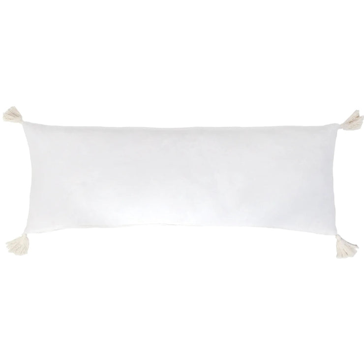 Pom Pom at Home Bianca White Velvet Rectangular Pillow with Insert  ~ 14 x 40 ~ SALE~ LIMITED QUANTITIES