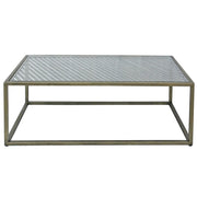 Crestview Collection Christian Rectangular Iron And Glass Coffee Table