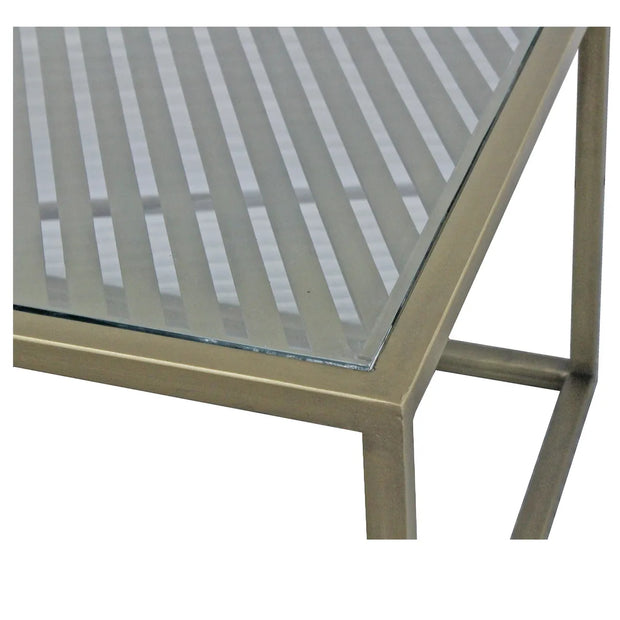 Crestview Collection Christian Rectangular Iron And Glass Coffee Table