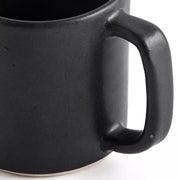 Four Hands Nelo Set of 2 Coffee Mugs ~ Matte Black Glaze Ceramic