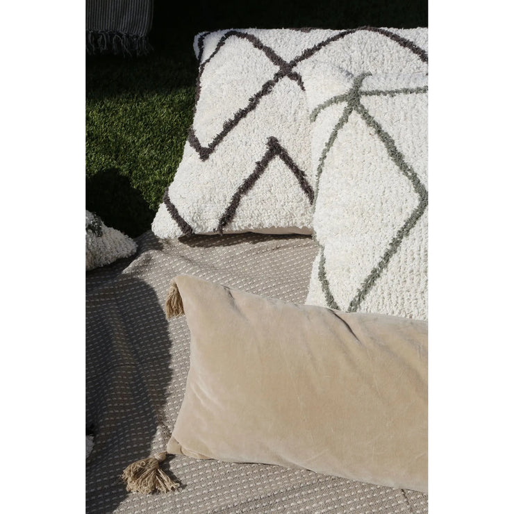 Pom Pom at Home Bianca Natural Velvet Rectangular Pillow with Insert  ~ 14 x 40 ~ SALE~ LIMITED QUANTITIES