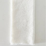 Anaya Home So Soft Linen Bright White Fringe Napkins ~ Set of 4