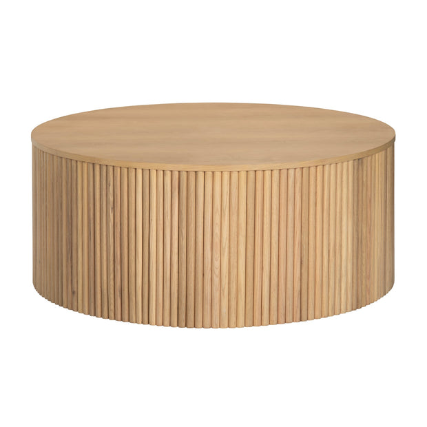 Crestview Collection Henley Fluted Wood Round Coffee Table
