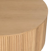 Crestview Collection Henley Fluted Wood Round Coffee Table